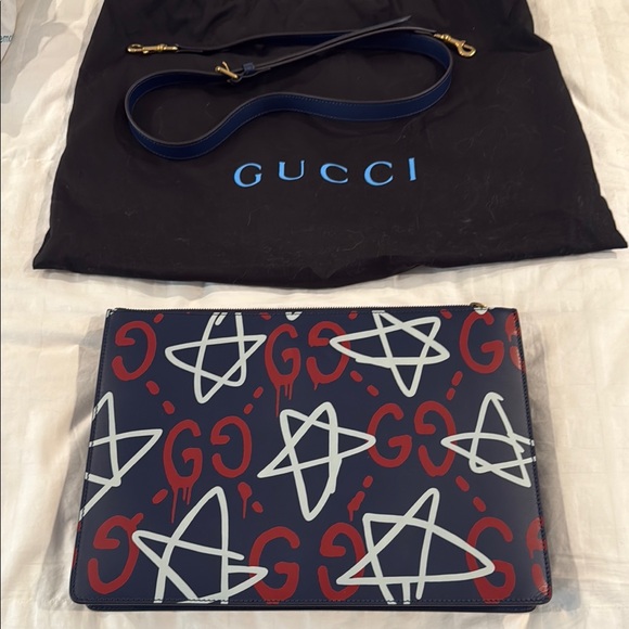 Gucci Blue and Red Crossbody Bag - Picture 1 of 6